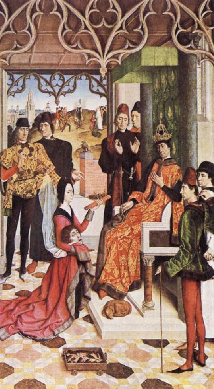 Dieric Bouts The Empress's Ordeal by Fire in front of Emperor Otto III